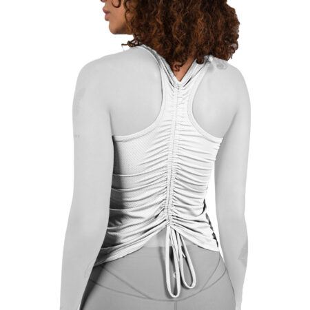 تاپ ورزشی زنانه تنفسی مدل پشت گت دار هلالی کد 404341