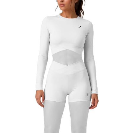 ست نیم تنه آستین بلند و بایکر مدل جیمشارک GYMSHARK کد 406196